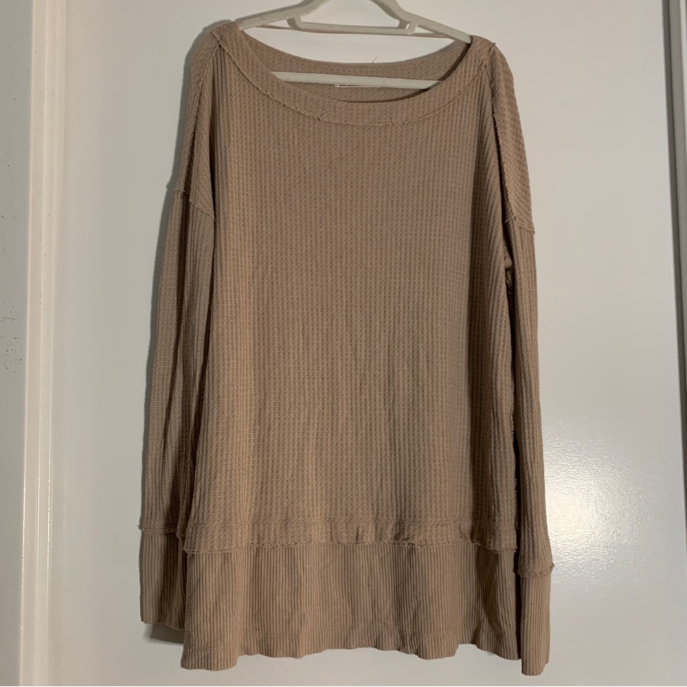 Free People We the Free Long Off the shoulder thermal top long sleeve